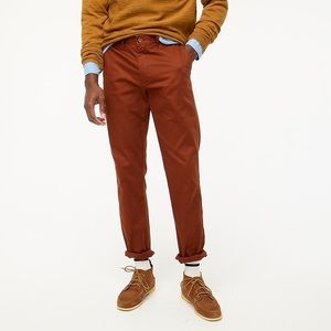 NWT J. Crew Straight-Fit Flex Khaki Pants - Deep Rosewood - 33x32